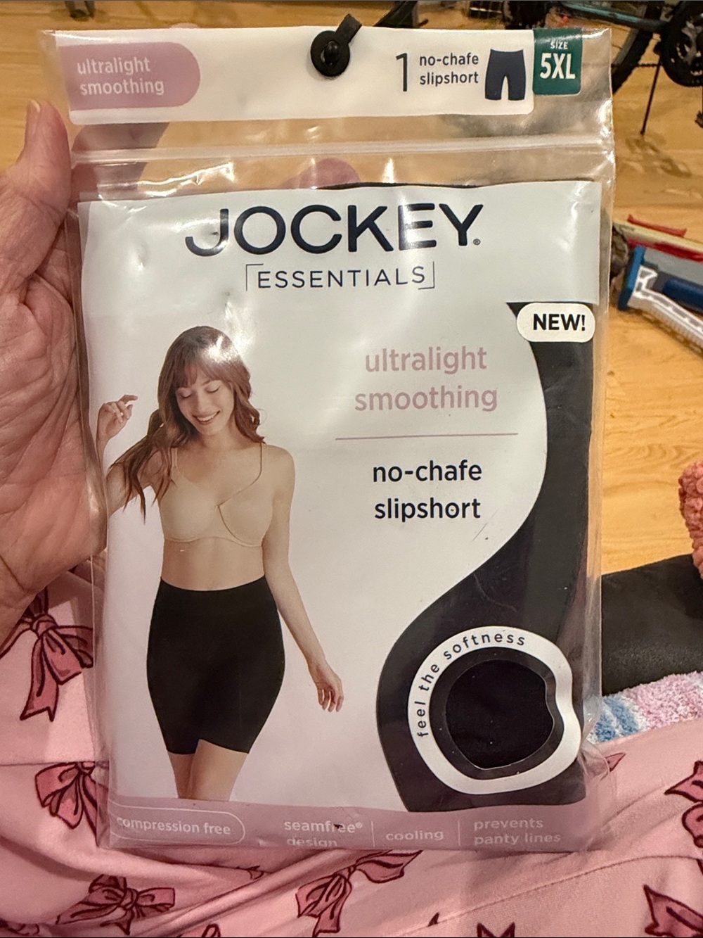 Jockey Essentials No-Chafe Slipshort - Black